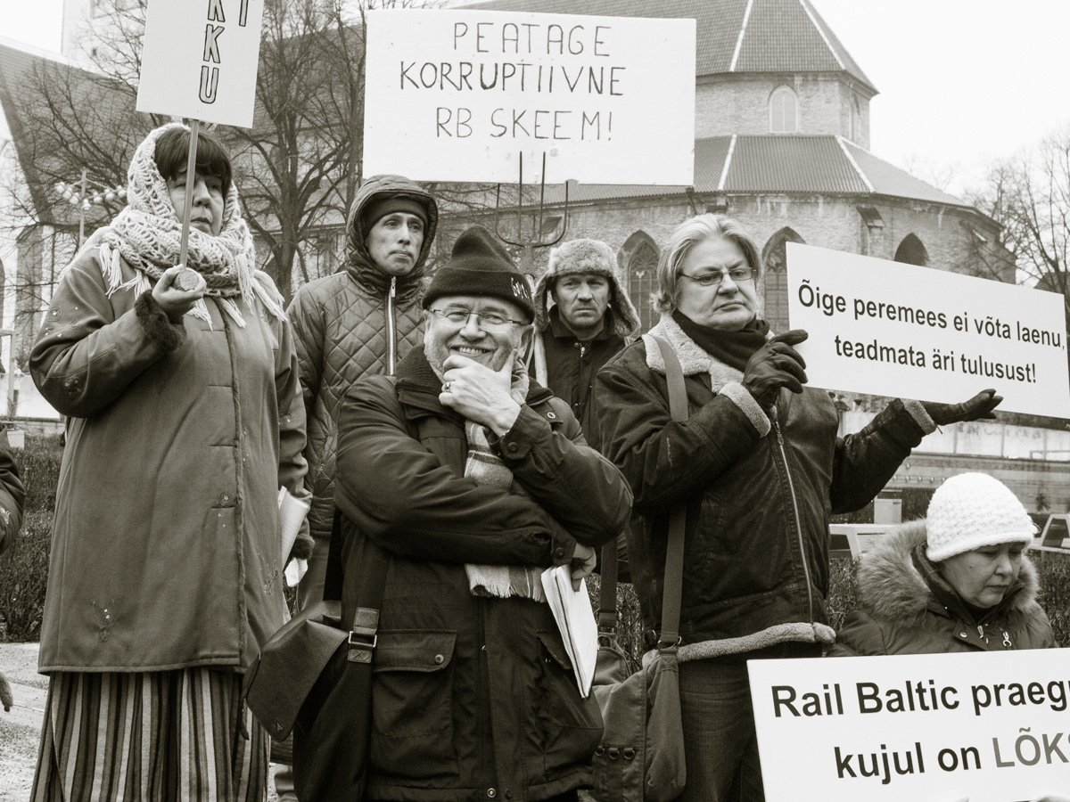 Rail Baltic- rahvas vajab tõde meeleavaldus