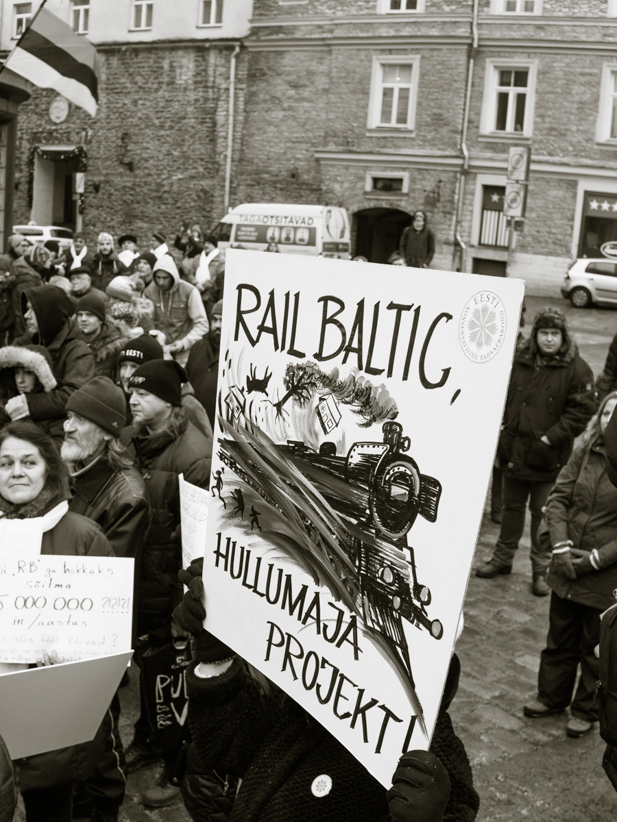 Rail Baltic- rahvas vajab tõde meeleavaldus